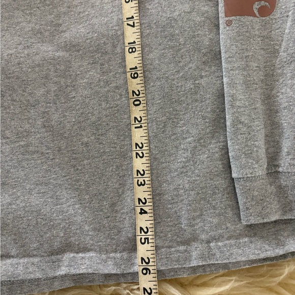 Carhartt Gray Loose Fit Crewneck Logo Long Sleeve Tee Top - Picture 4 of 5